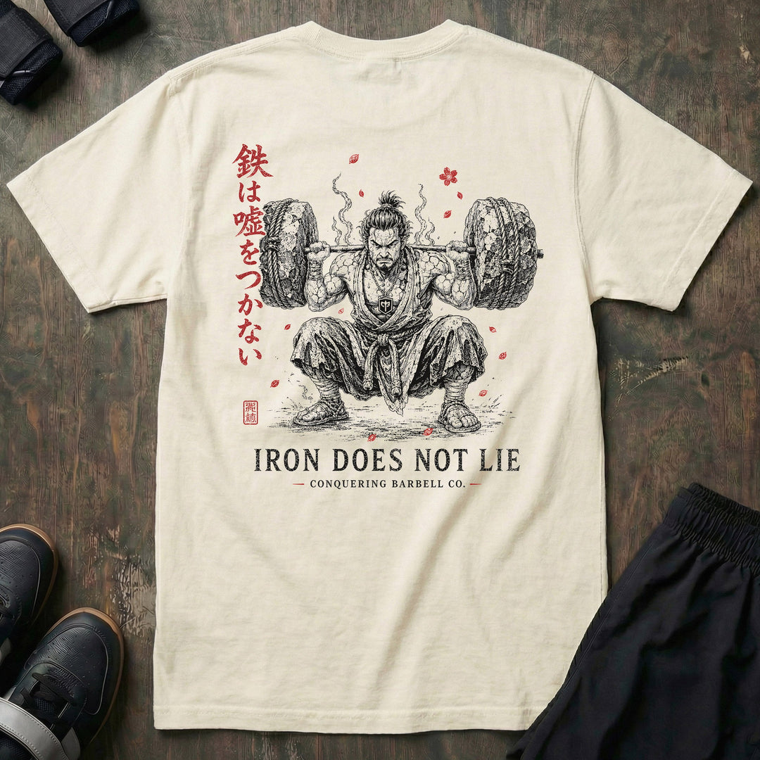 Iron Does Not Lie relaxed fit tee in Ivory
