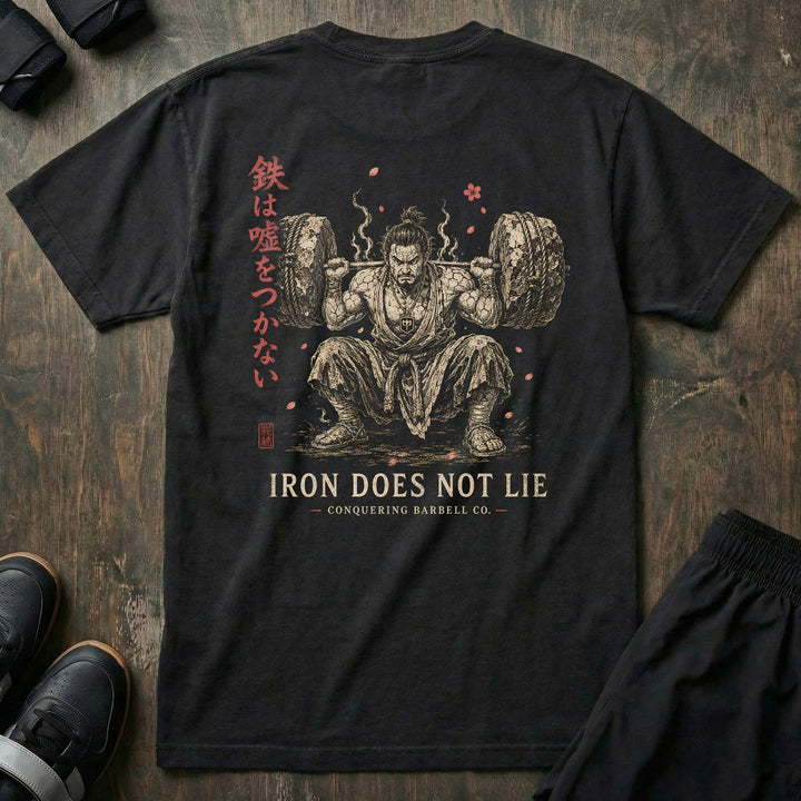 Iron Does Not Lie relaxed fit tee in Black