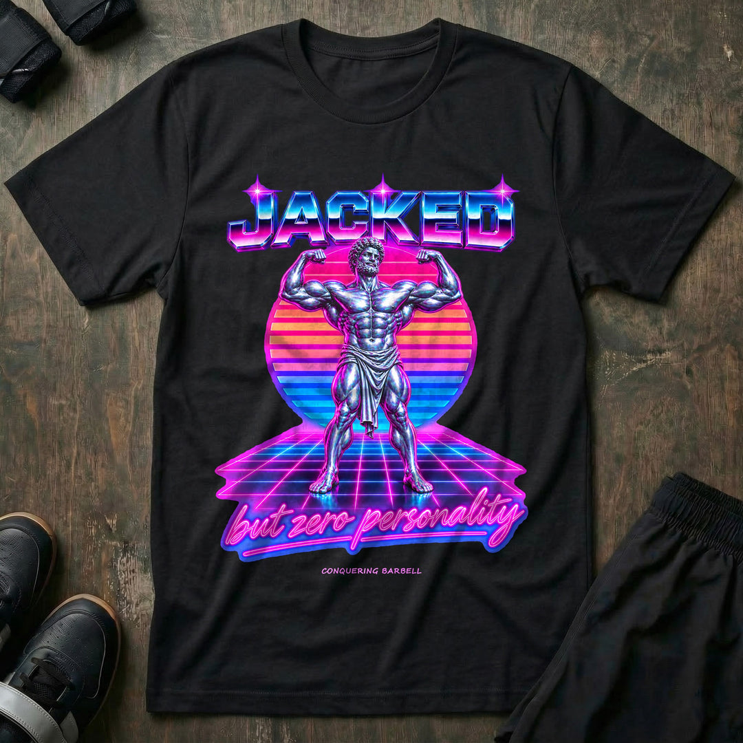 Jacked But Zero Personality - Tee - Black