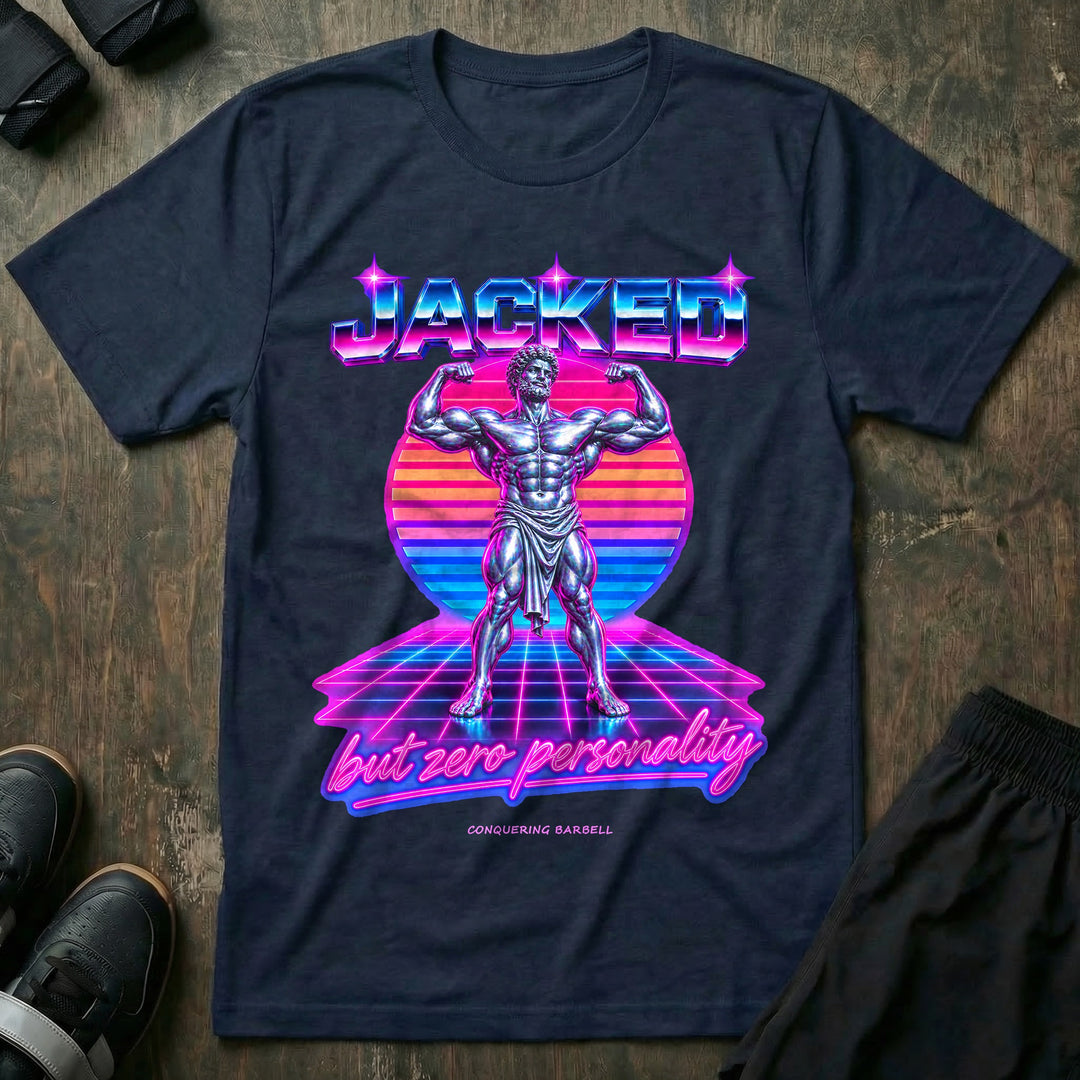 Jacked But Zero Personality - Tee - Navy