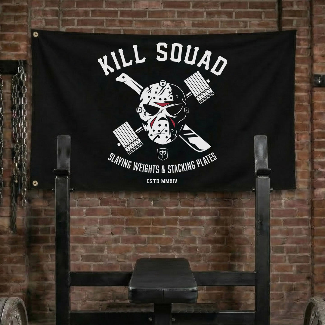 Kill Squad Flag - 3' x 5' Polyester Flag - Conquering Barbell
