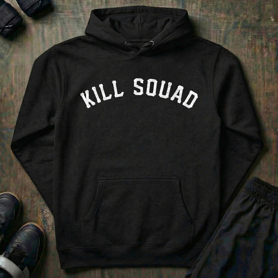 Kill Squad pullover hoodie in Black, front