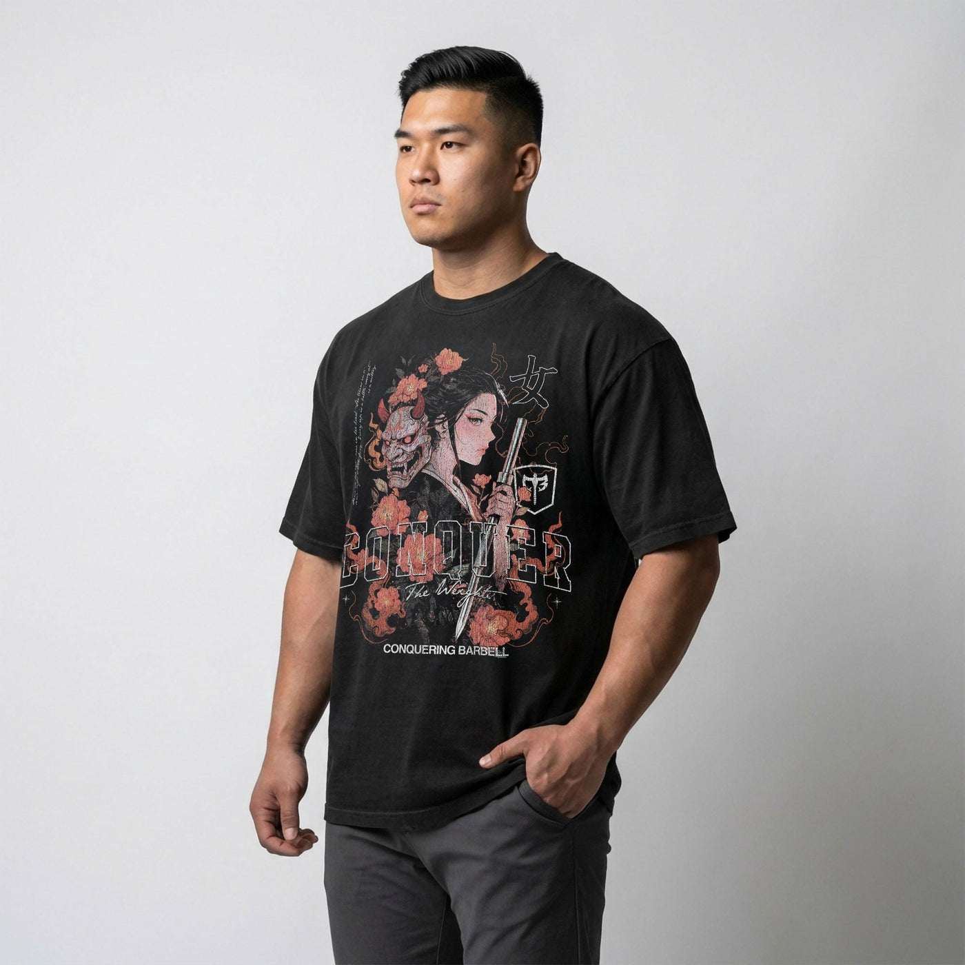 Kunoichi - Female Ninja - Relaxed Fit tee - Conquering Barbell