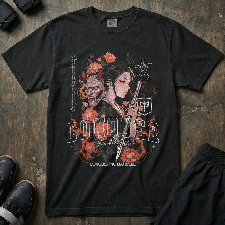 Kunoichi - Female Ninja - Relaxed Fit tee - Conquering Barbell
