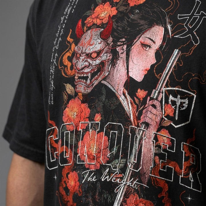 Kunoichi - Female Ninja - Relaxed Fit tee - Conquering Barbell