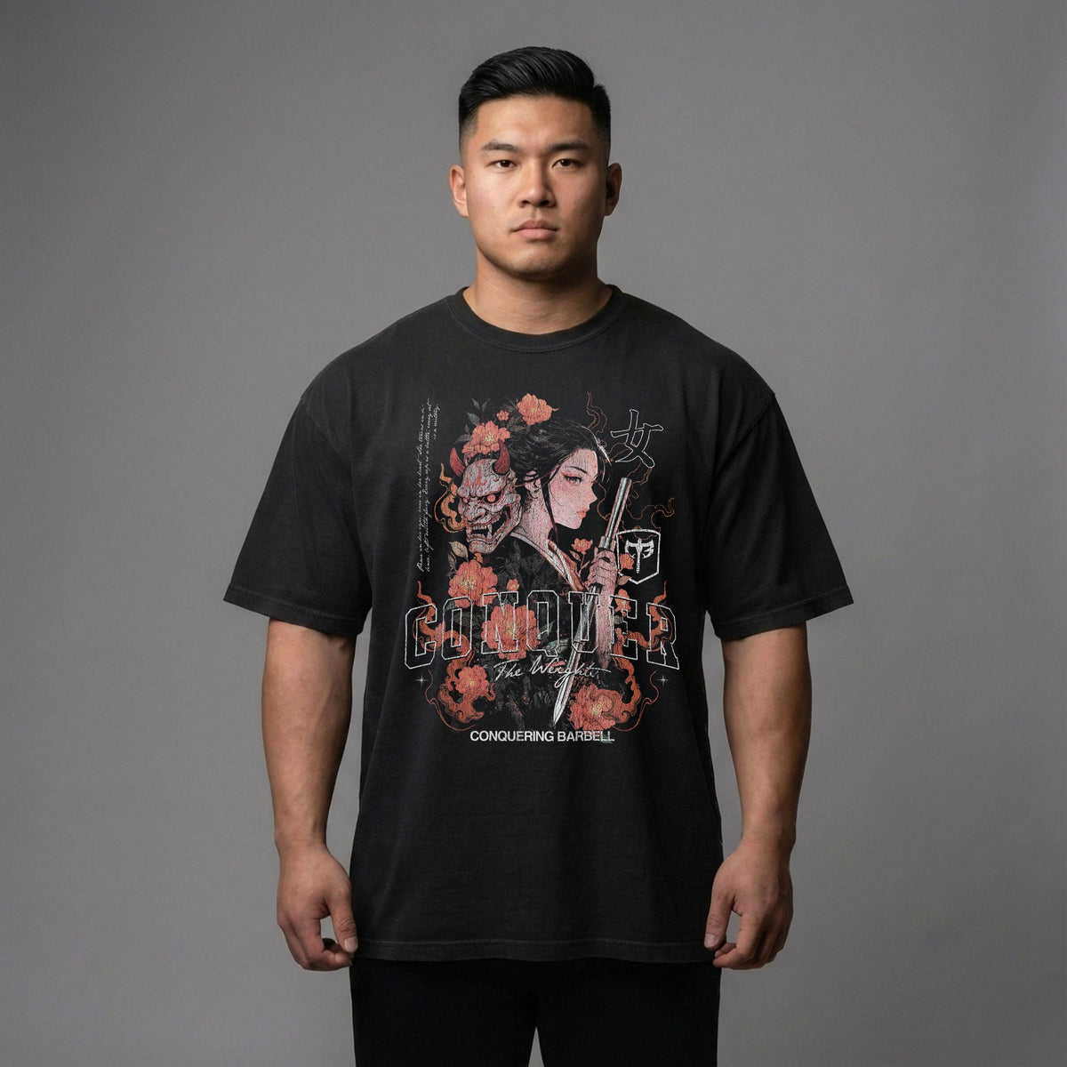 Kunoichi Female Ninja relaxed fit tee in Black