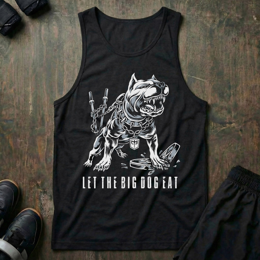 Let the Big Dog Eat tank top in Black