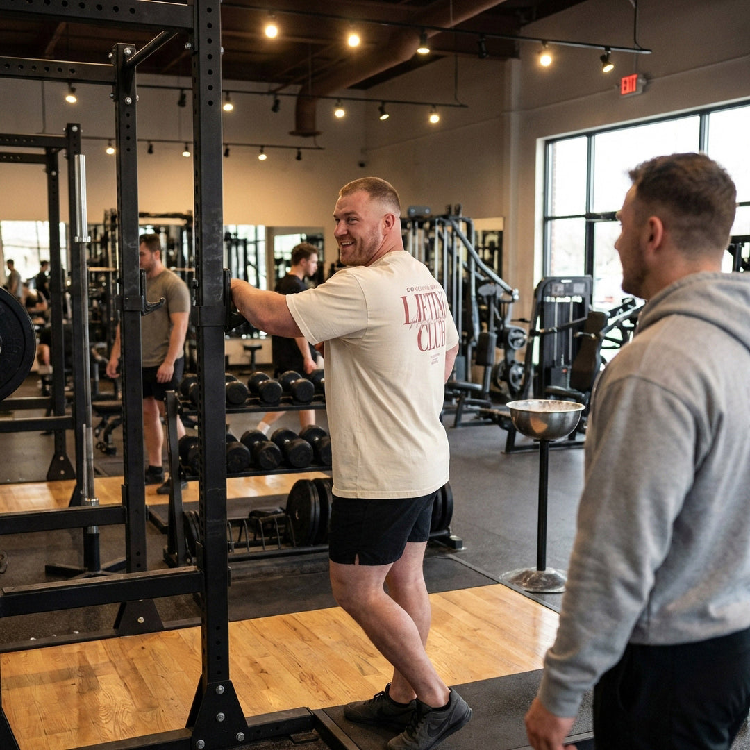Lifting Club - Members Only - Relaxed Fit tee - Conquering Barbell