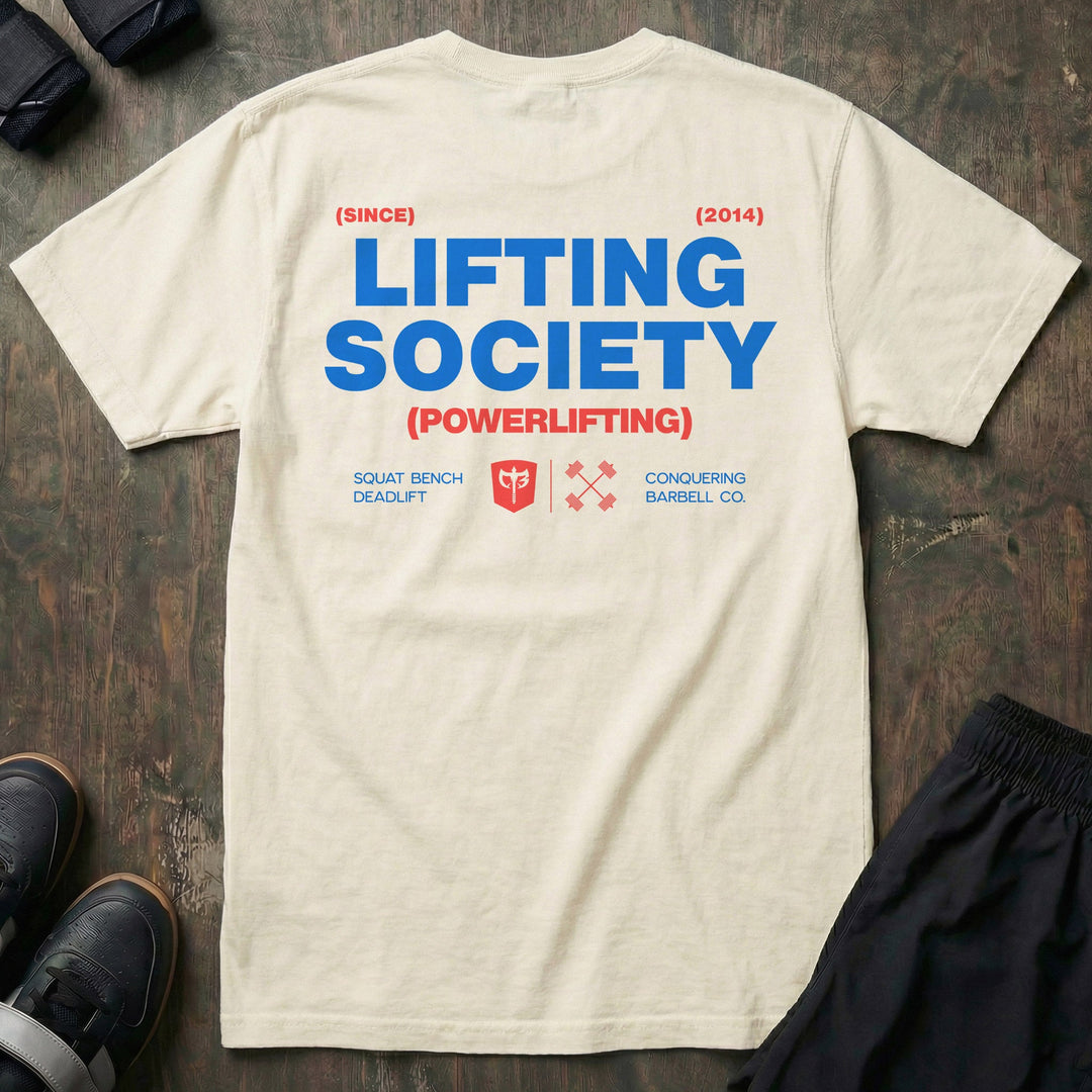 Lifting Society - Relaxed Fit tee - Conquering Barbell