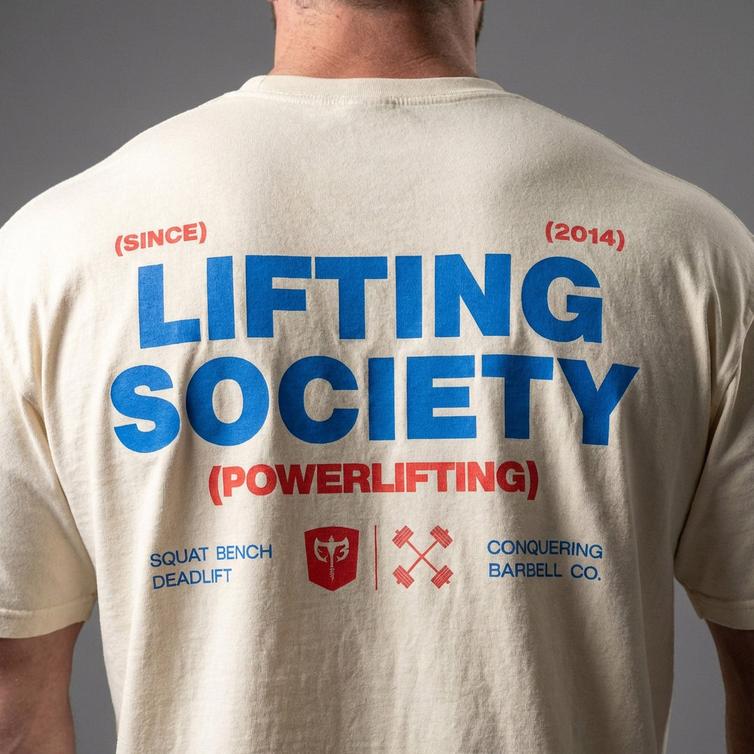 Lifting Society - Relaxed Fit tee - Conquering Barbell