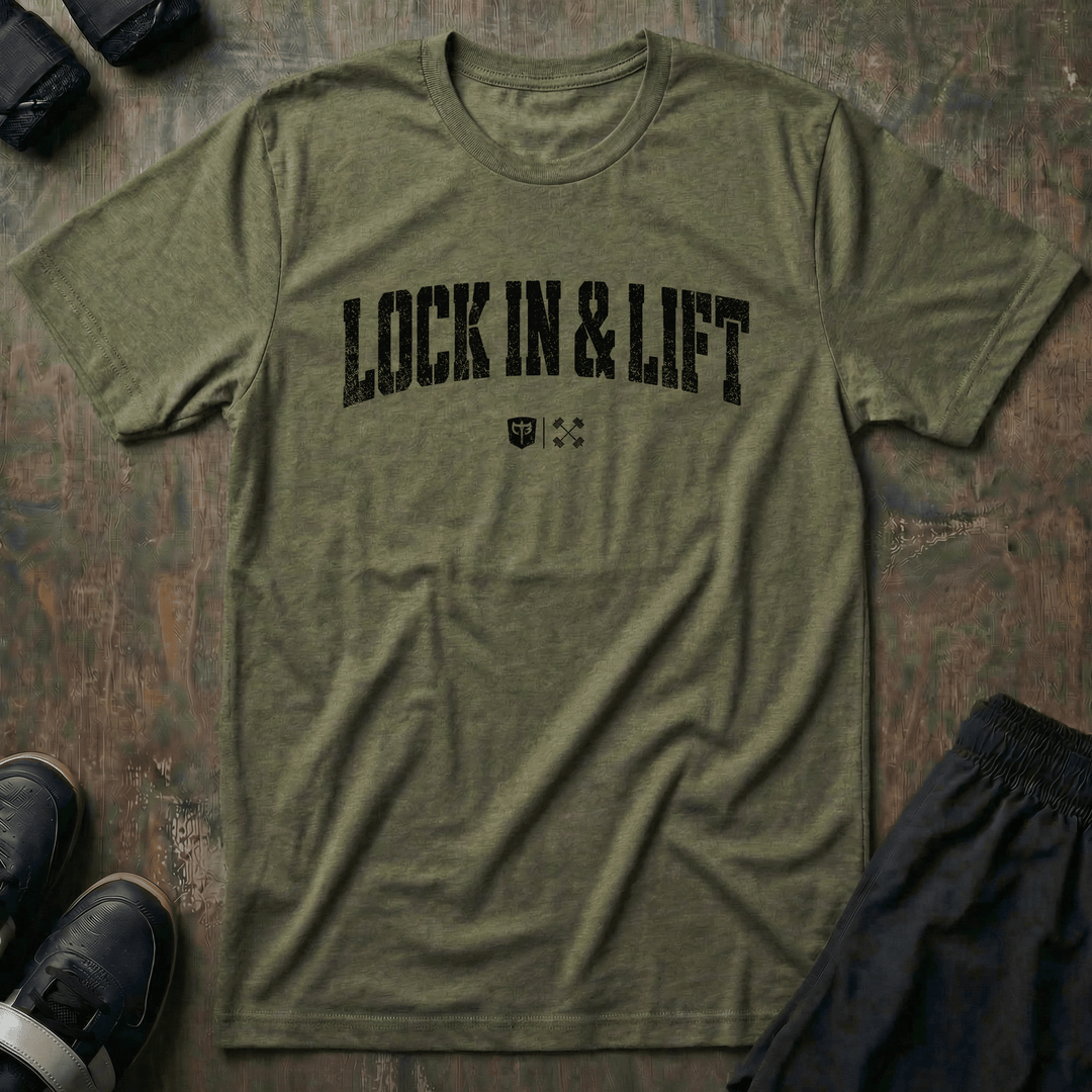 Lock In &amp; Lift tee in Military
