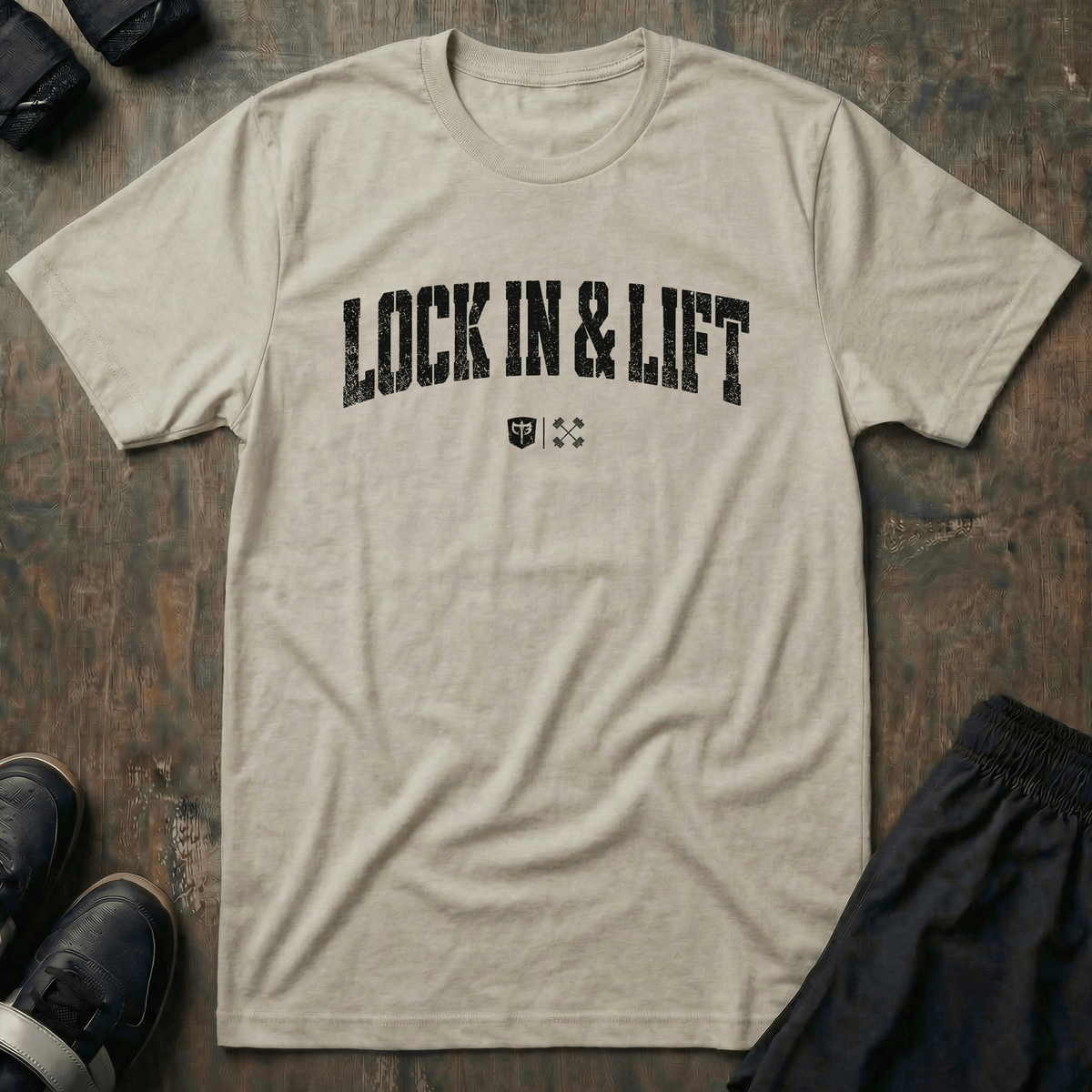 Lock In & Lift tee in Sand