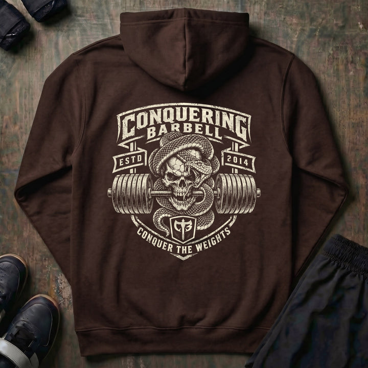 Lockjaw pullover hoodie in Brown, back print