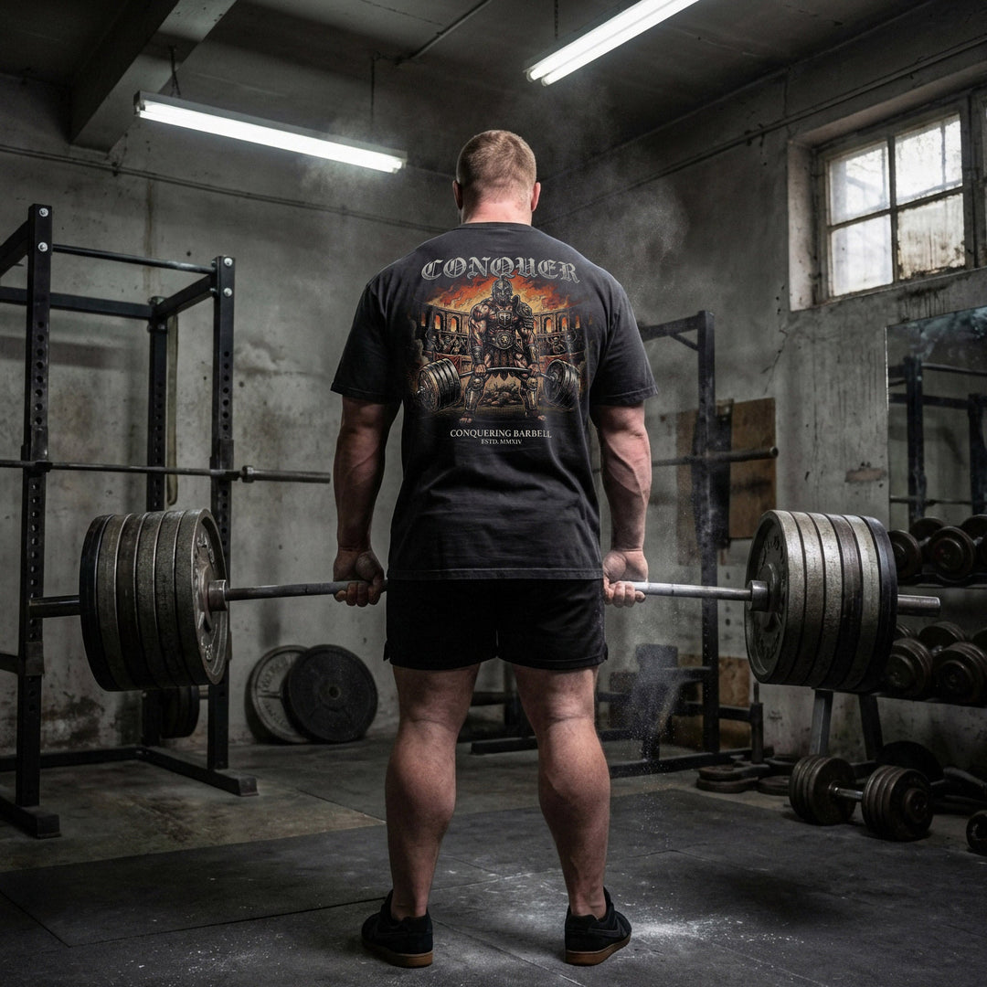 Man in the Arena - Powerlifting - Relaxed Fit tee - Conquering Barbell