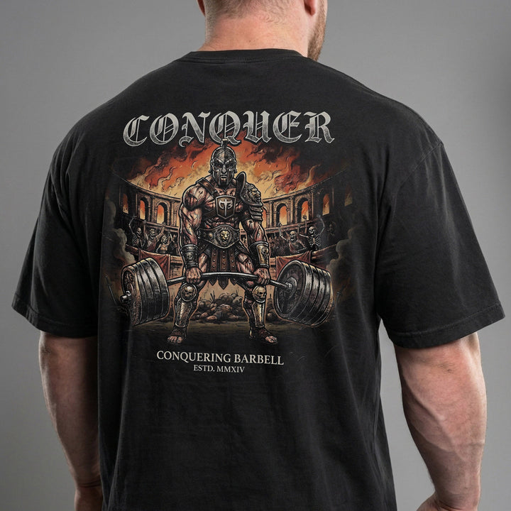 Man in the Arena - Powerlifting - Relaxed Fit tee - Conquering Barbell