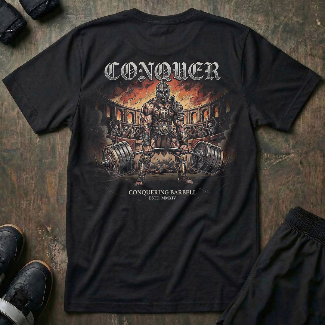 Man in the Arena - Powerlifting - Relaxed Fit tee - Conquering Barbell