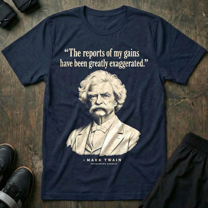 Mark Twain Gains - Tee - Navy