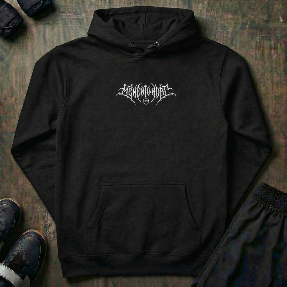 Memento Mori – The Last Rider pullover hoodie in Black, front