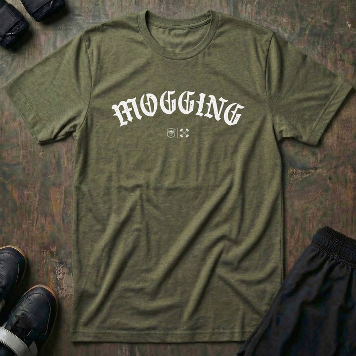 Mogging - Tee - Conquering Barbell