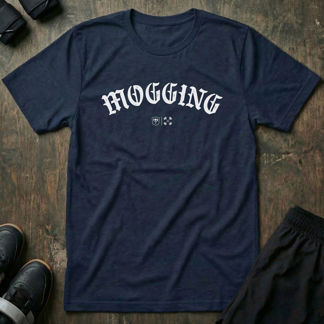 Mogging - Tee - Conquering Barbell