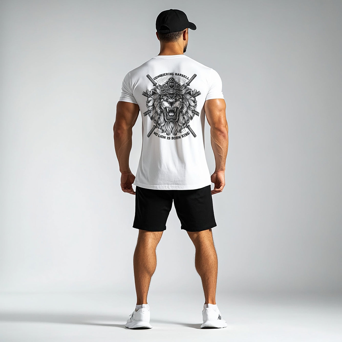 No Lion is Born King Tee - Conquering Barbell