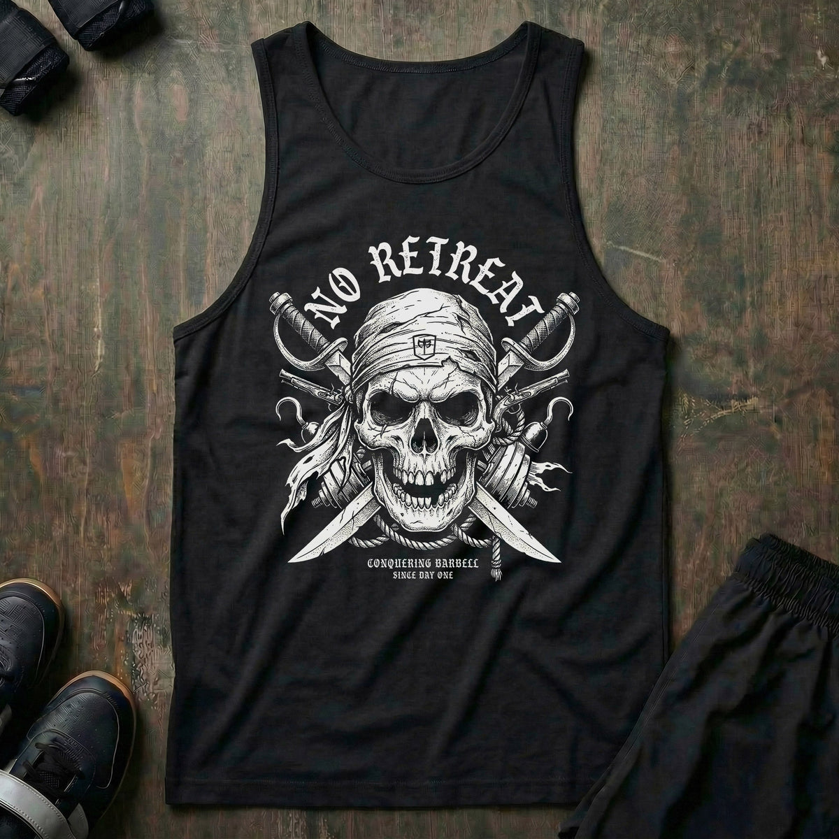 No Retreat tank top in Black