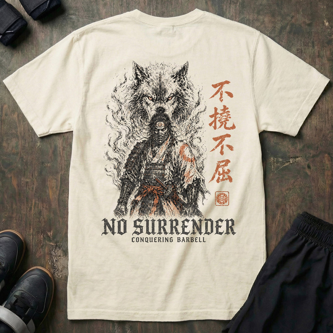 No Surrender Samurai relaxed fit tee in Ivory