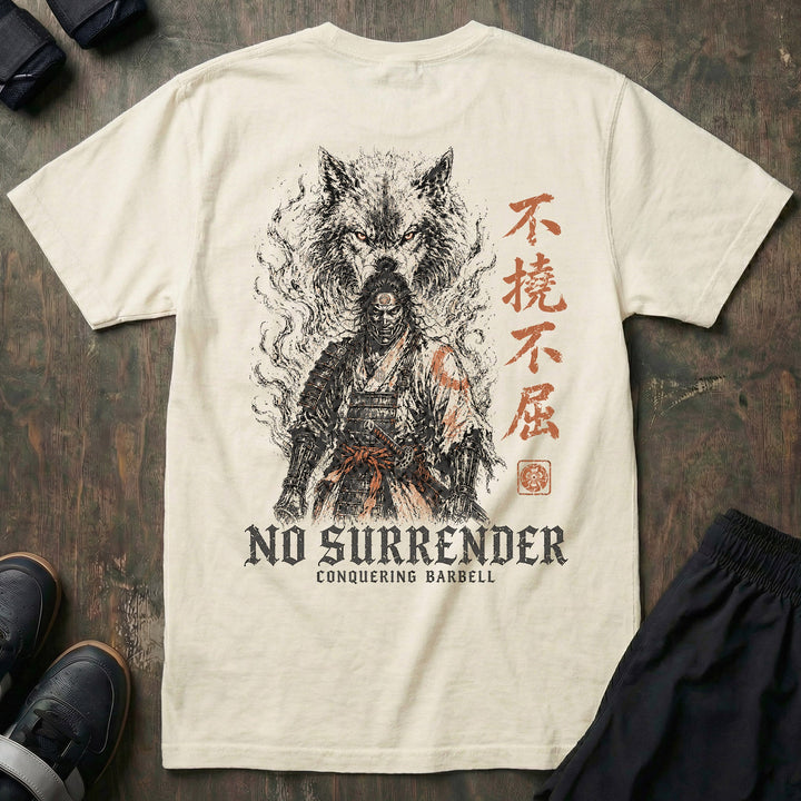 No Surrender Samurai relaxed fit tee in Ivory