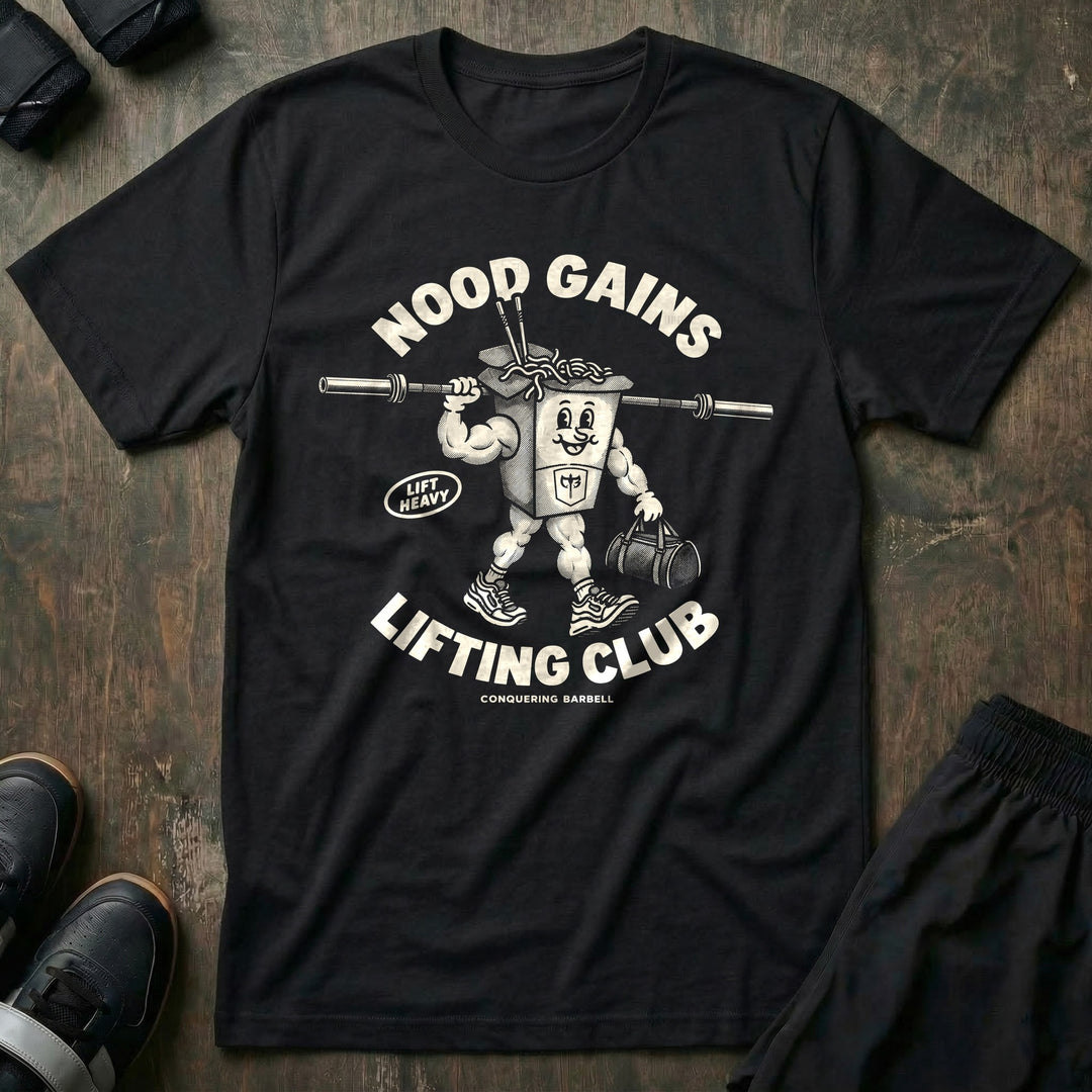 Nood Gains Lifting Club - Tee - Black