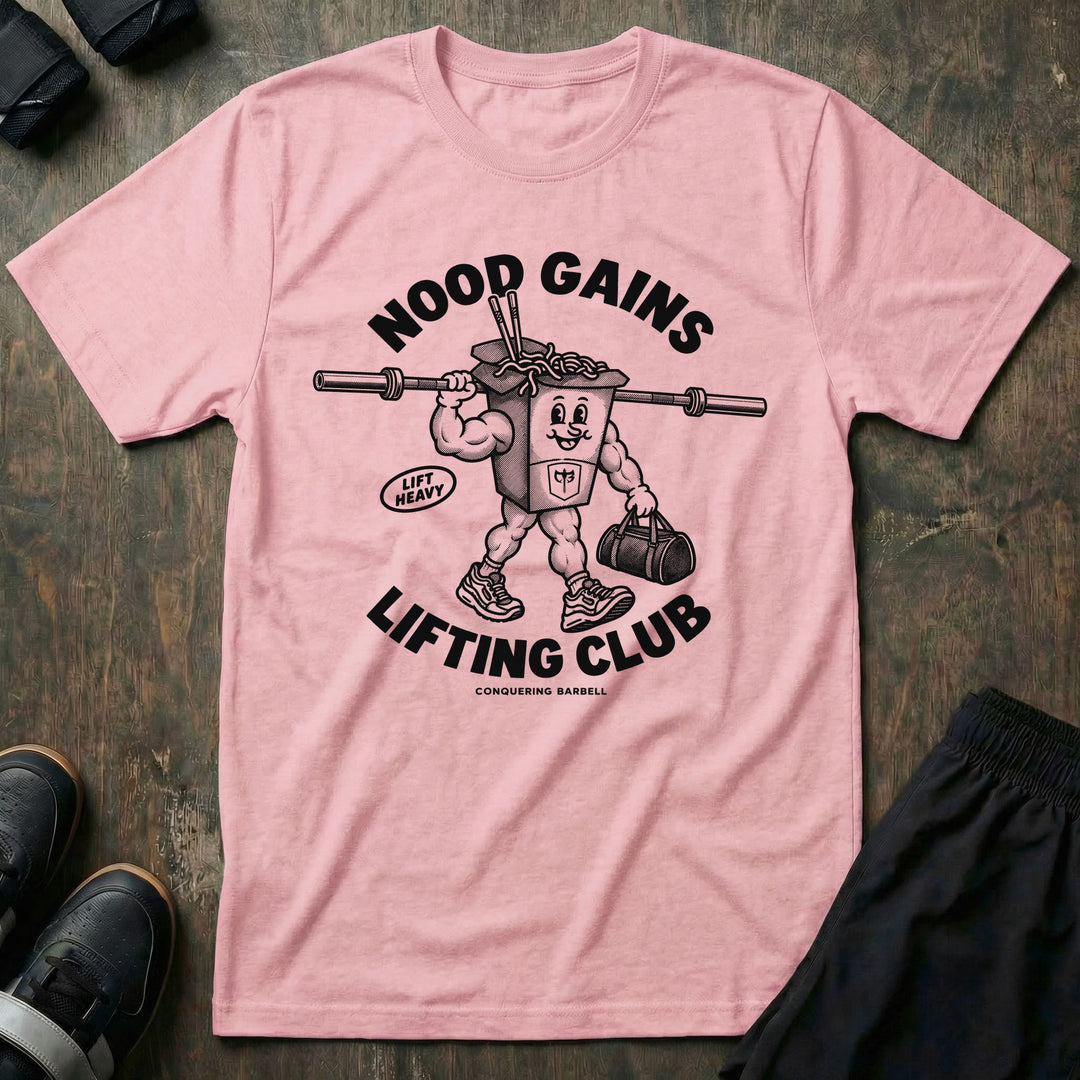 Nood Gains Lifting Club - Tee - Pink