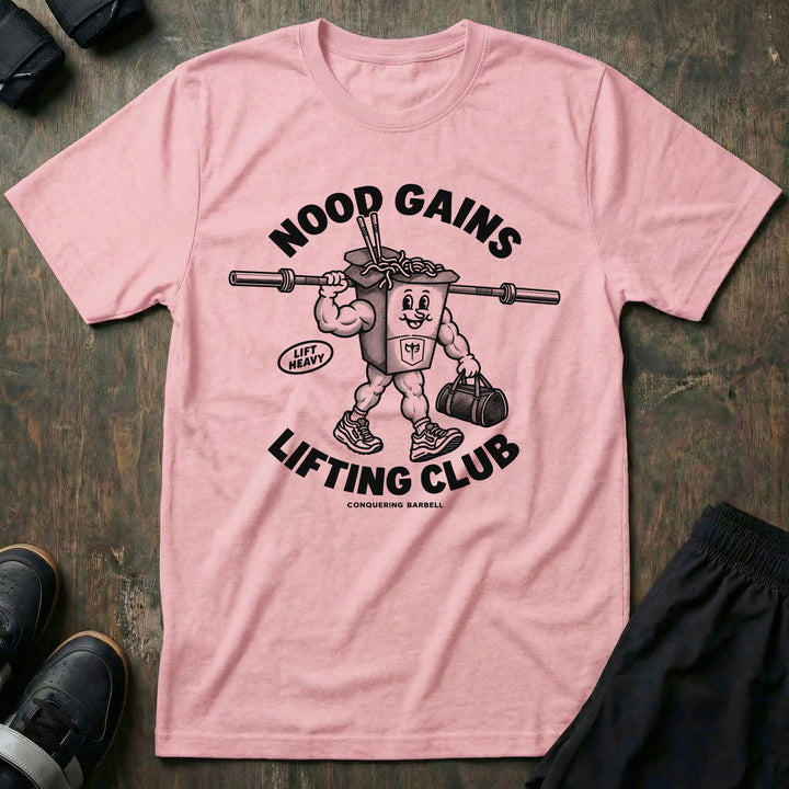 Nood Gains Lifting Club - Tee - Pink