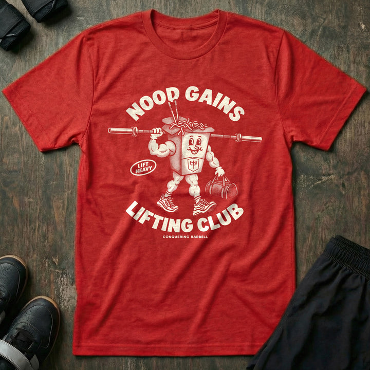 Nood Gains Lifting Club - Tee - Red