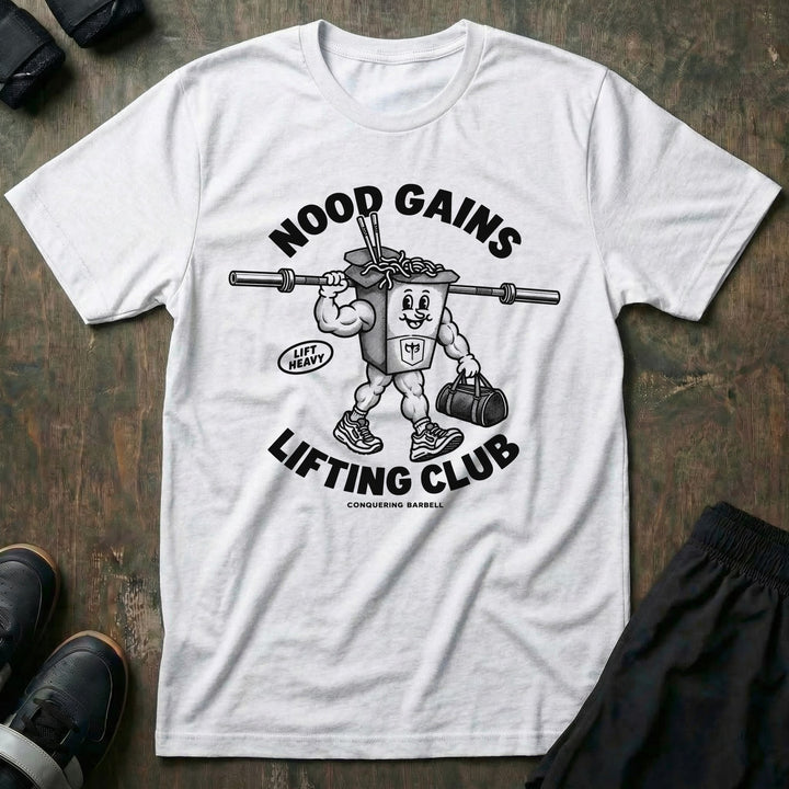 Nood Gains Lifting Club - Tee - White