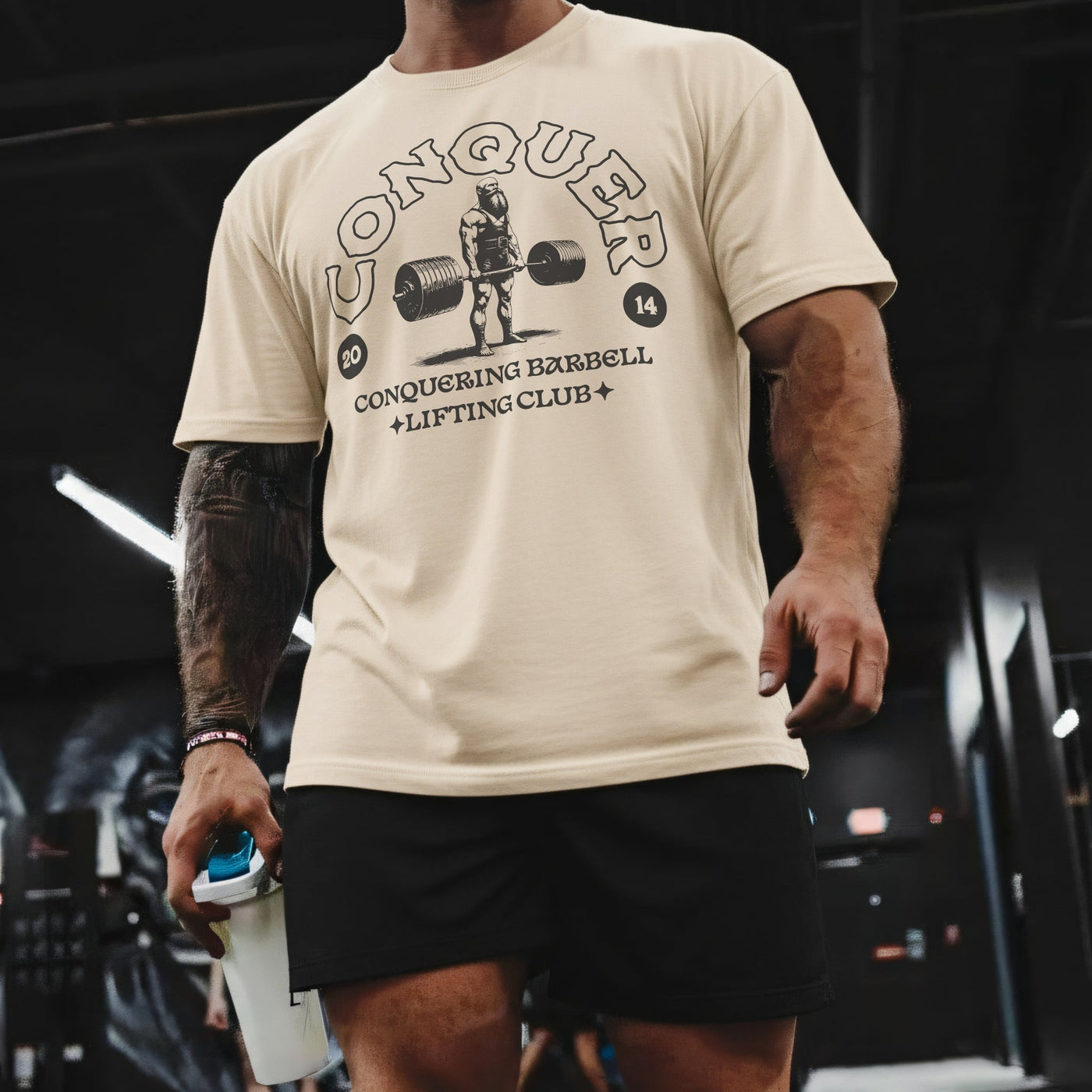 Old School Lifting Club - Relaxed Fit tee - Conquering Barbell