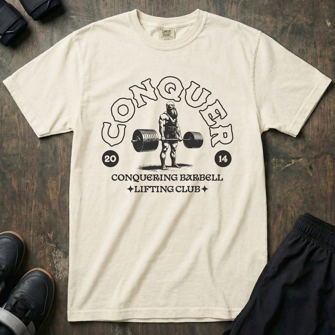 Old School Lifting Club relaxed fit tee in Ivory