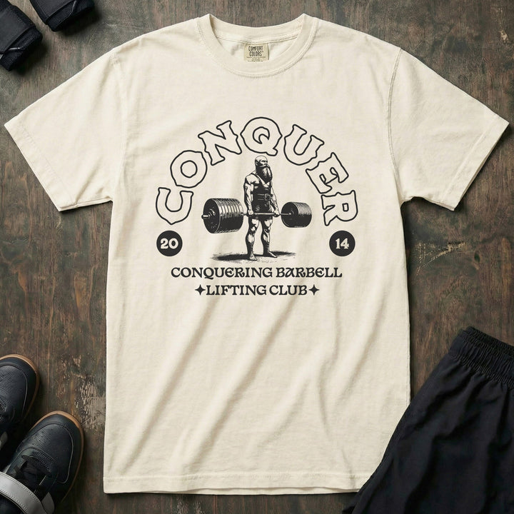 Old School Lifting Club relaxed fit tee in Ivory