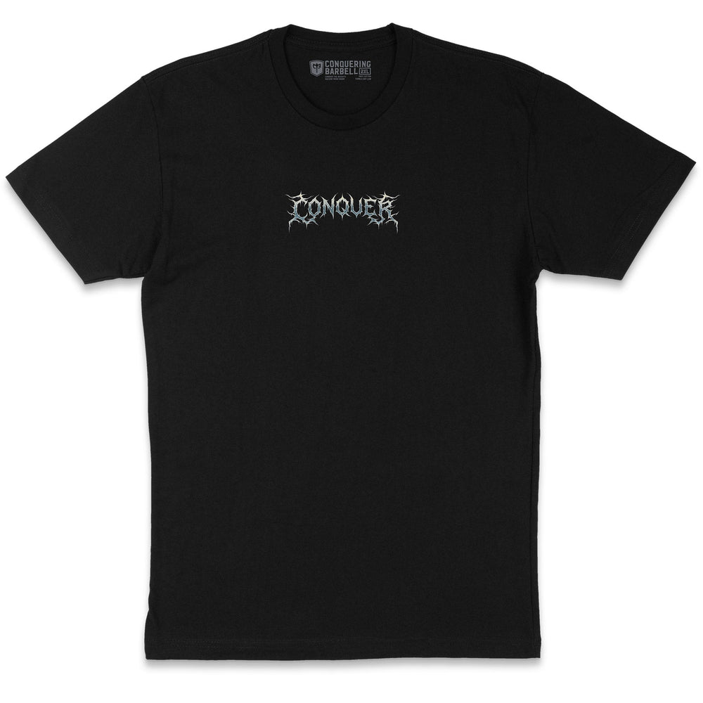 Oni Warrior tee in Black: a demon samurai cutting the head off a serpent with his katana