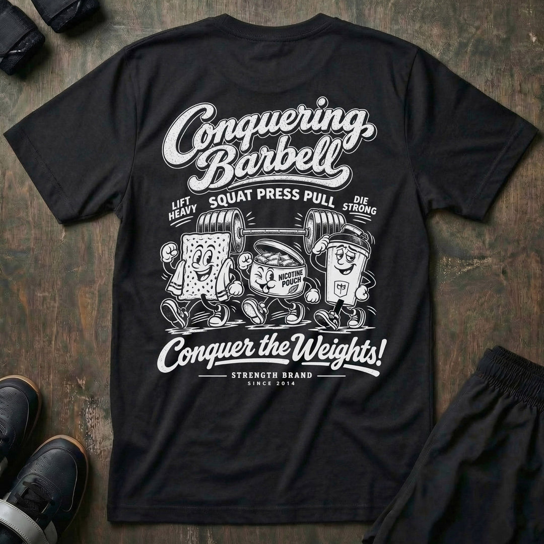 Pre-workout of Champions tee in Black