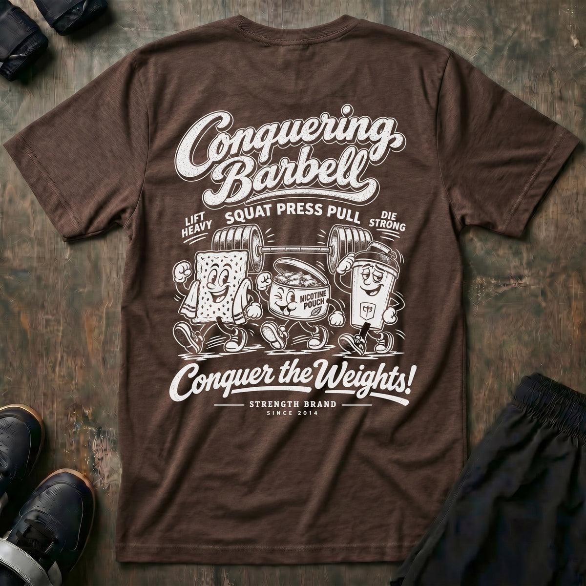 Pre-workout of Champions tee in Expresso