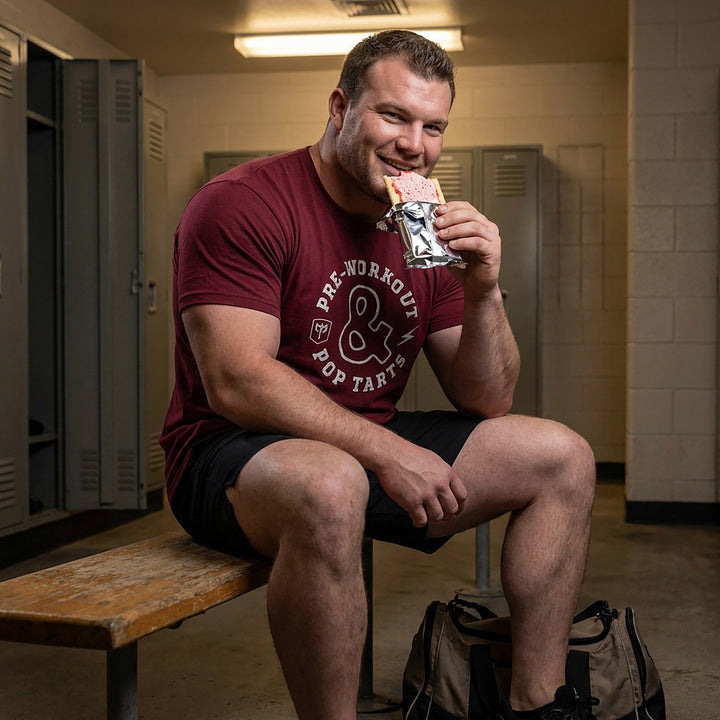 Pre - Workout &amp; Pop Tarts V2.0 on Cardinal Tee - Conquering Barbell