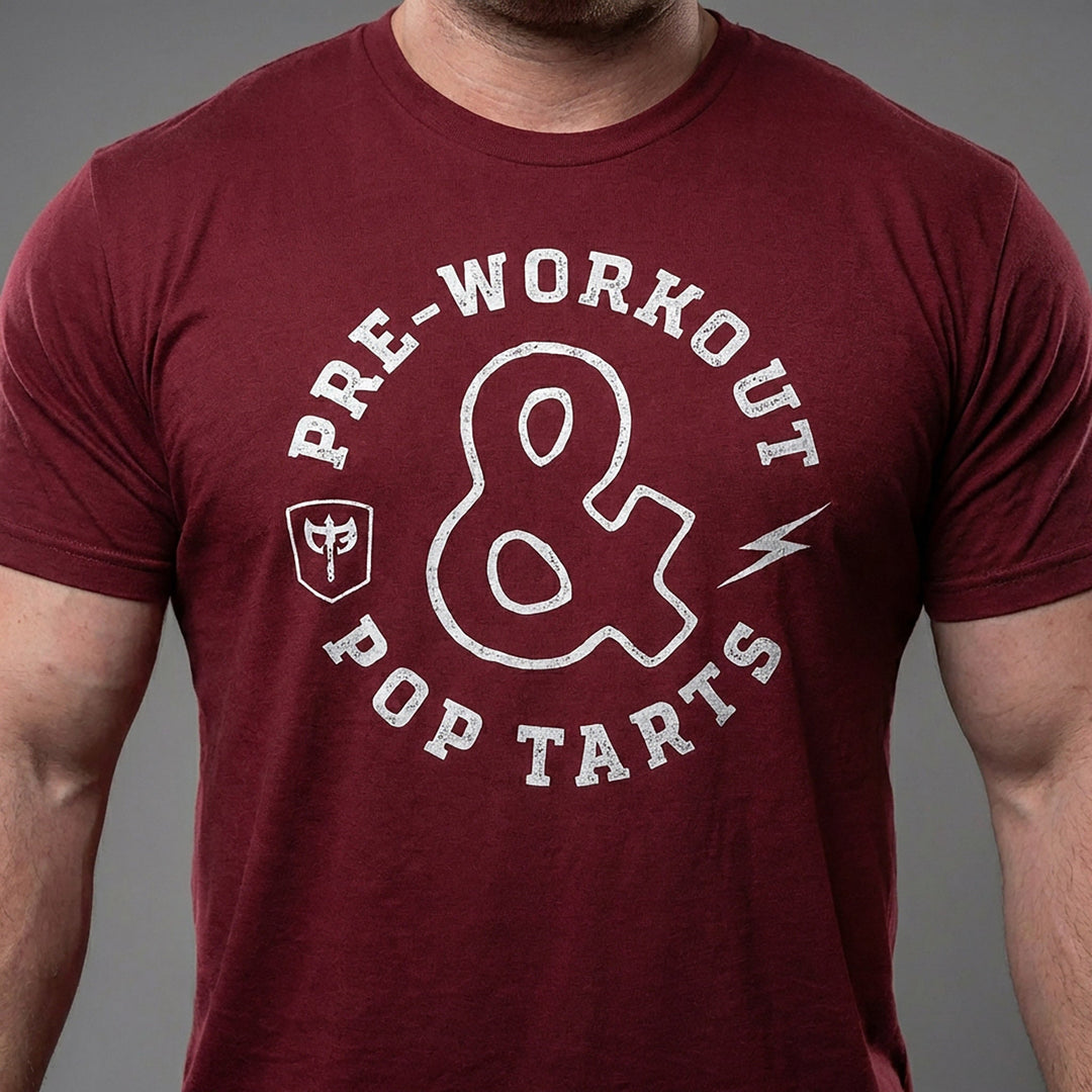Pre - Workout &amp; Pop Tarts V2.0 on Cardinal Tee - Conquering Barbell