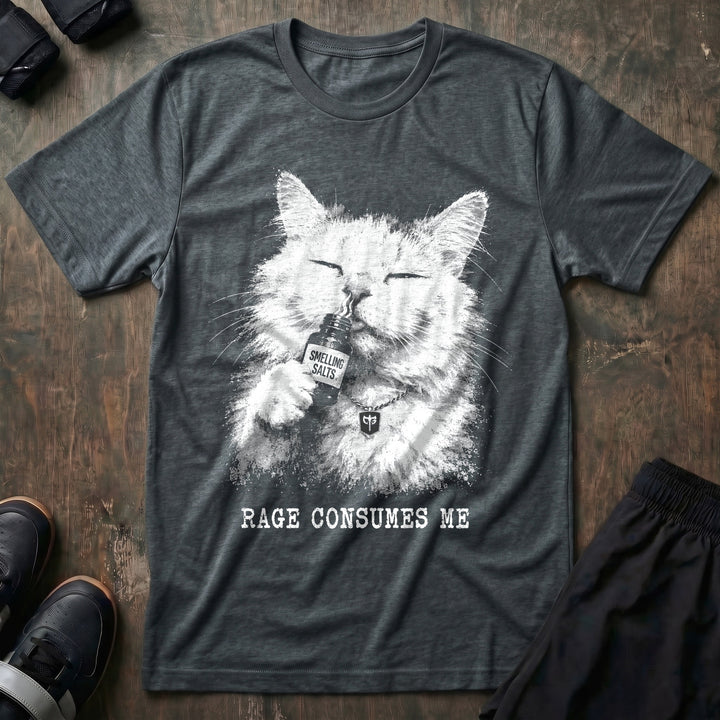 Rage Consumes Me - Tee - Heather Heavy Metal front