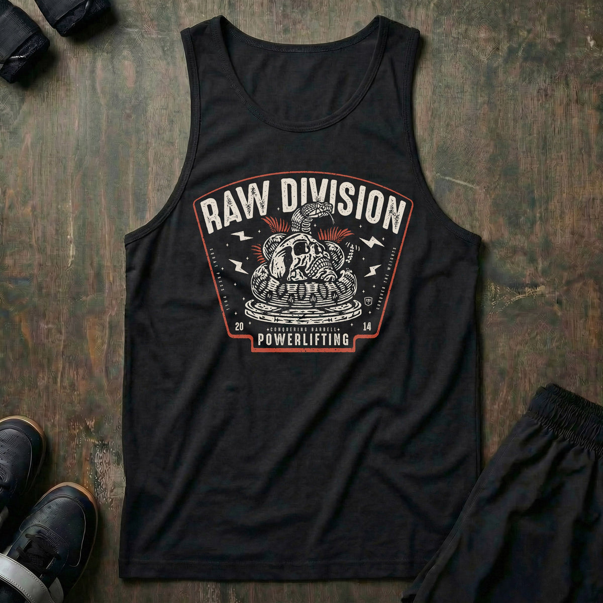 Raw Division tank top in Black