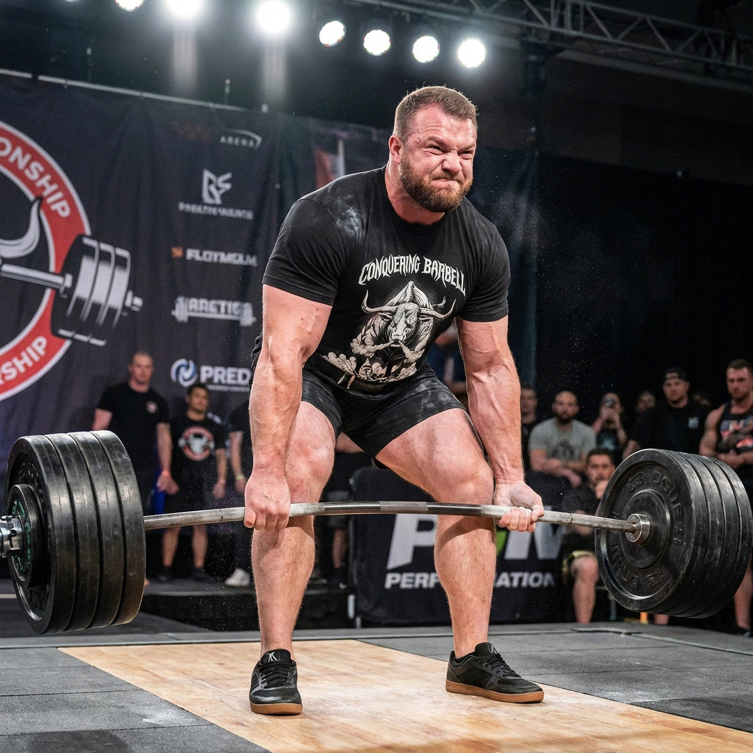 Raw Power Bull tee in Black: a raging bull blasting through a cloud of chalk dust with smoke pouring from its nostrils