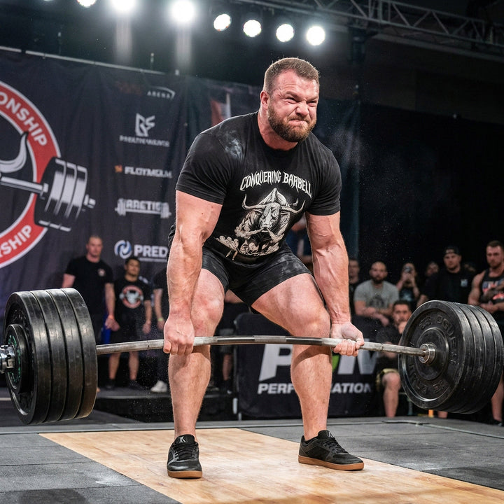 Raw Power Bull tee in Black: a raging bull blasting through a cloud of chalk dust with smoke pouring from its nostrils