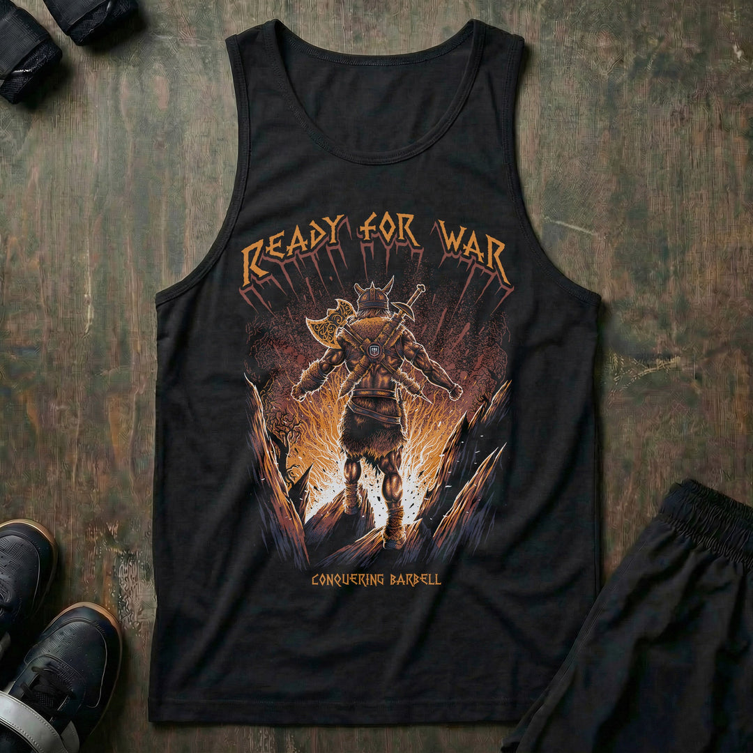 Ready for War - Black tank top - Conquering Barbell