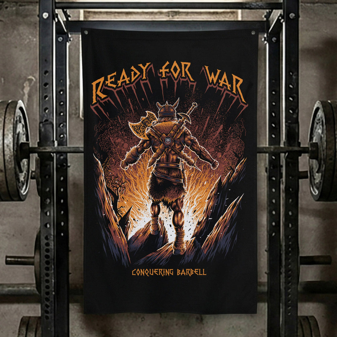 Ready for War Flag - 3' x 5' Polyester Flag - Conquering Barbell