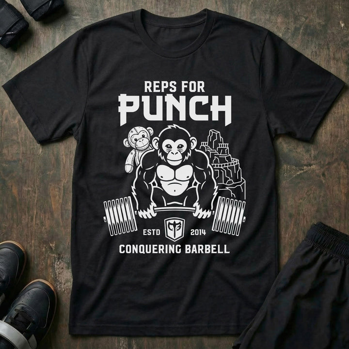 Reps for Punch (The Monkey) Tee - Conquering Barbell