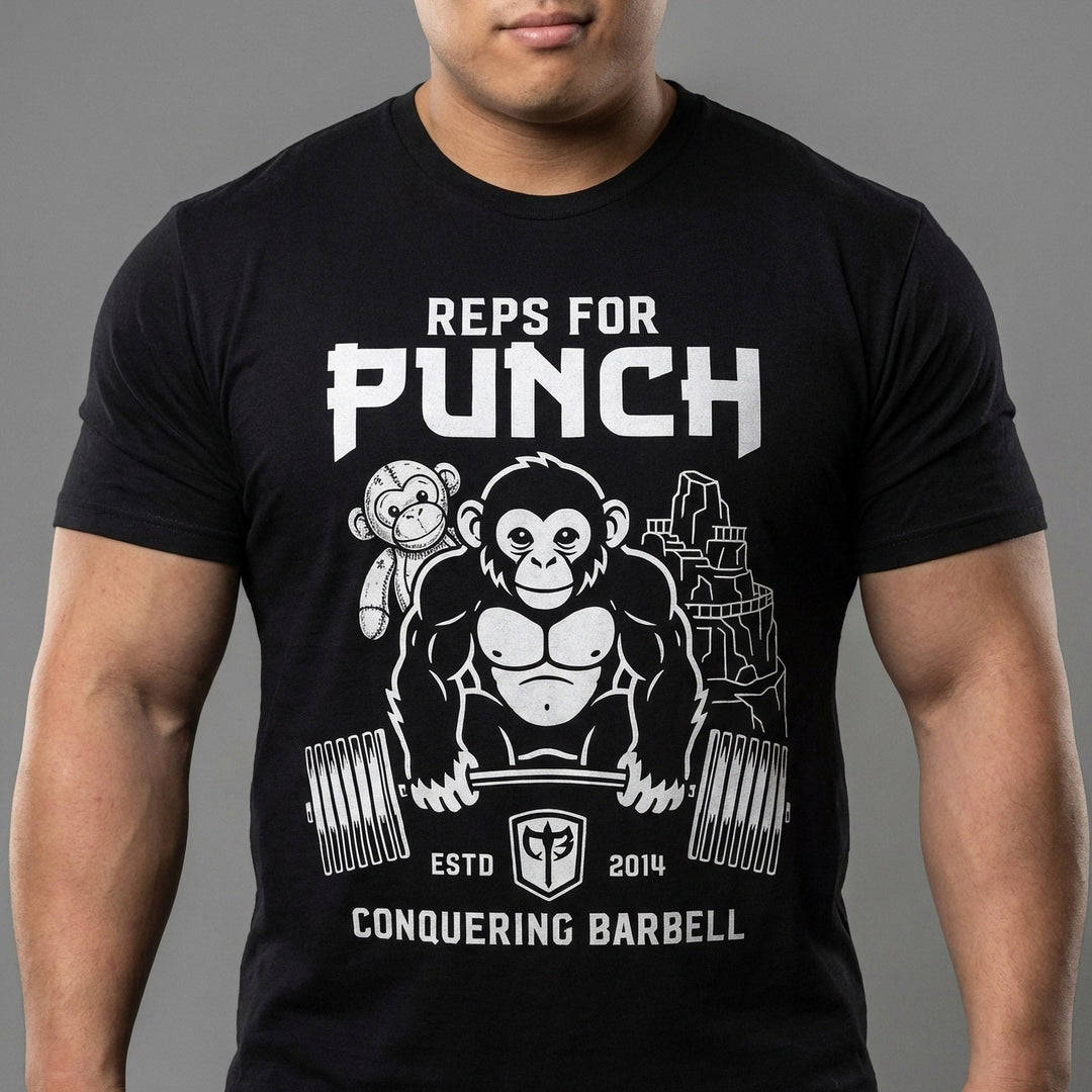Reps for Punch (The Monkey) Tee - Conquering Barbell