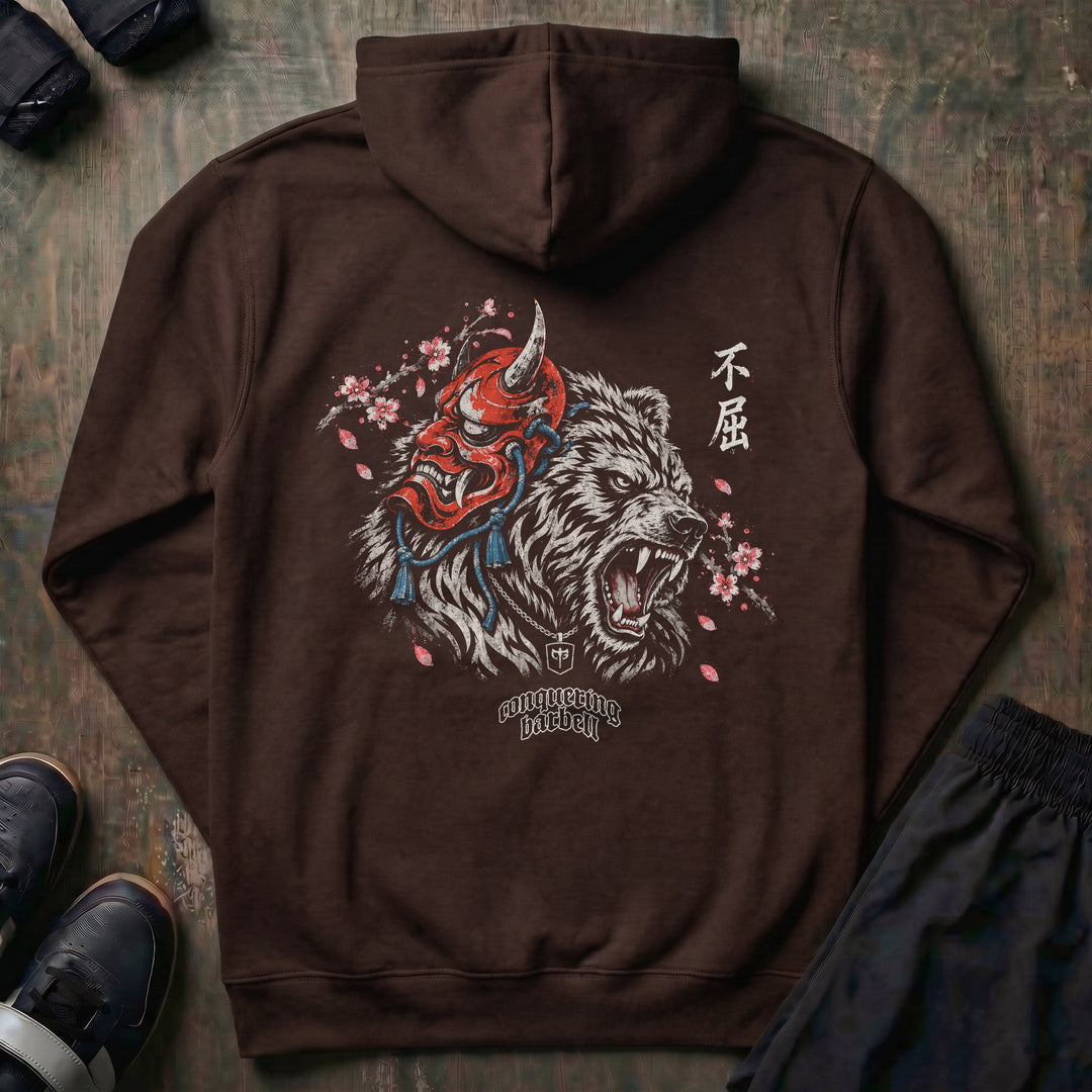 Resilient Bear - Pullover Hoodie - Brown back